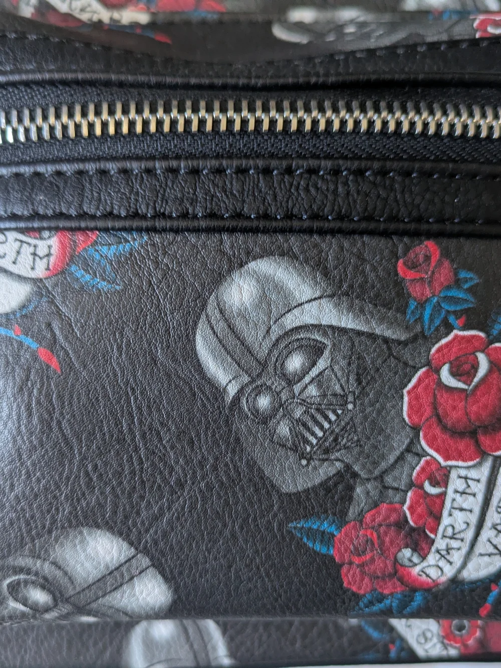 Star Wars Loungefly Mini Backpack in Black with Red Rose Print